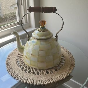 MacKenzie- childs parchment check teapot